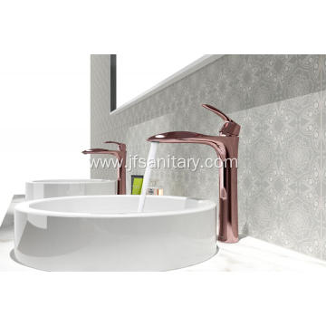 Rose Gold Taller Basin Sink Tap For Bathroom